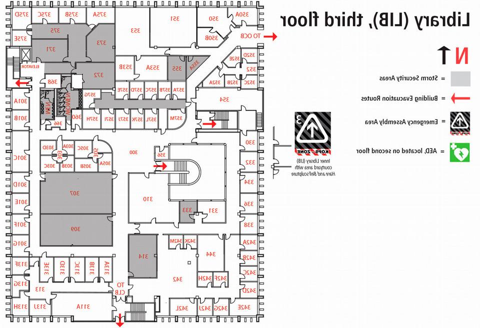 Third floor library room locations